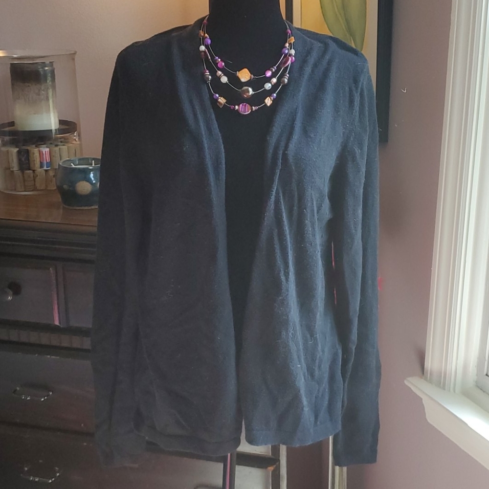 Black cardigan